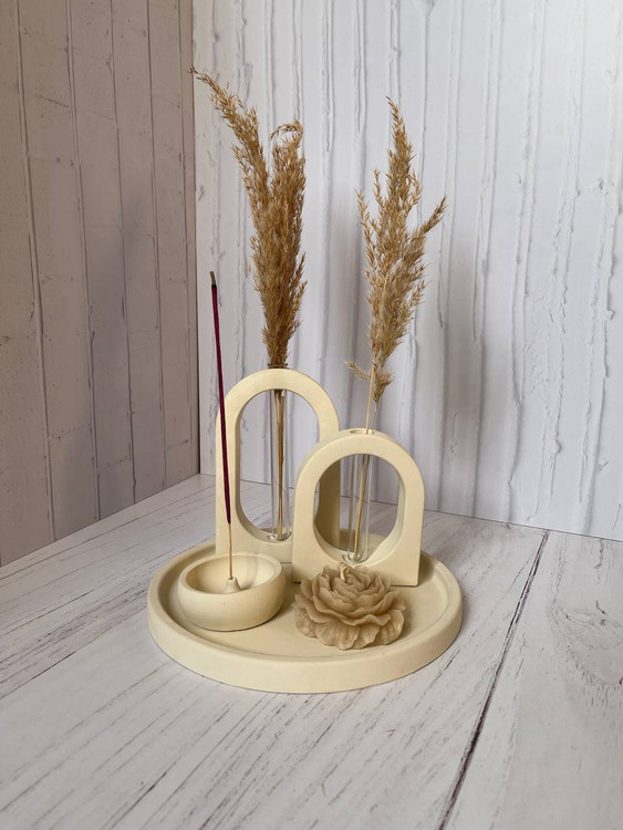 ست دکوری مینیمال سنگ مصنوعی کانو وود کد ۶ | Stone Art Decor Set شیک و دکوراتیو کانو وود