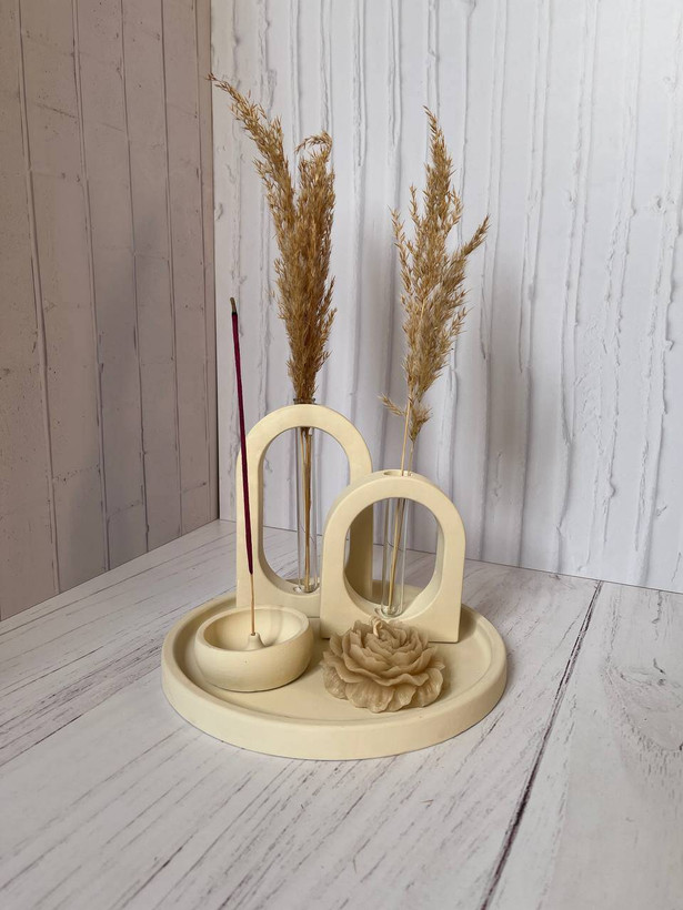 ست دکوری مینیمال سنگ مصنوعی کانو وود کد ۶ | Stone Art Decor Set شیک و دکوراتیو کانو وود