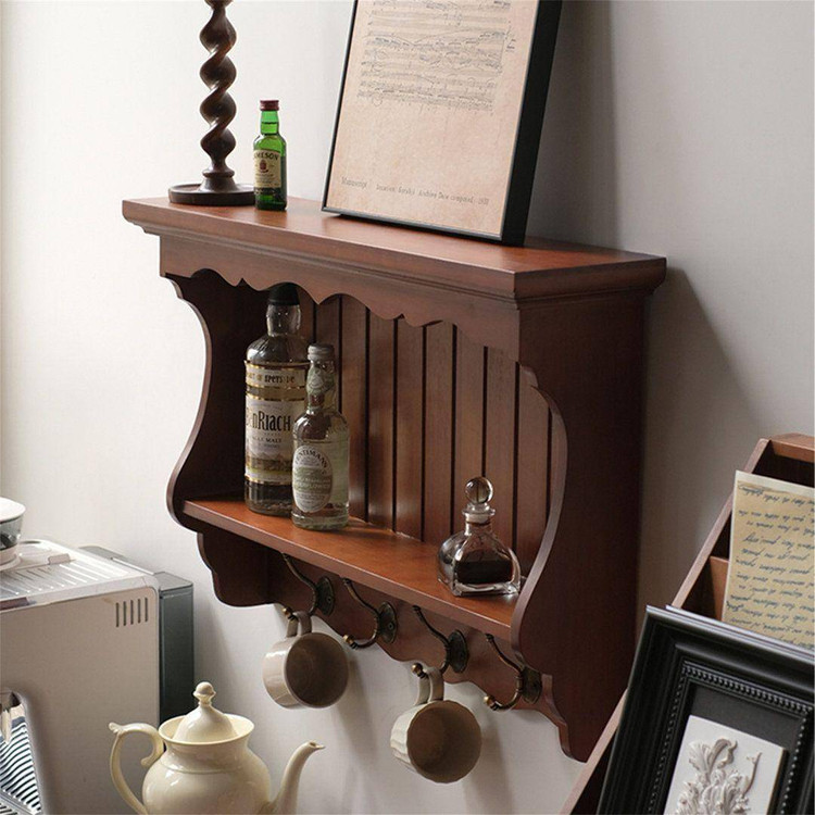 شلف دیواری کلاسیک چوبی کانو وود | Classic Wall Shelf روستیک سنتی