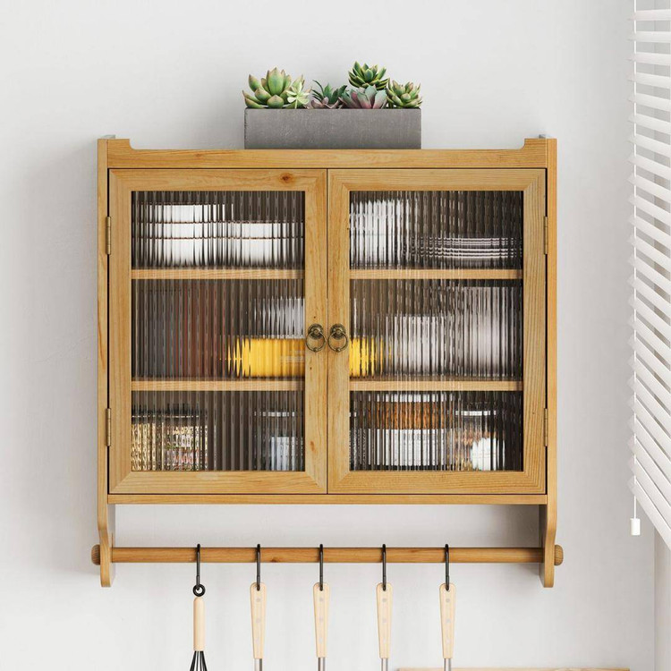 یونیت کلاسیک دیواری ویترینی آویز دار چوب روسی کانو وود | Classic Wall Unit ویترینی مدرن