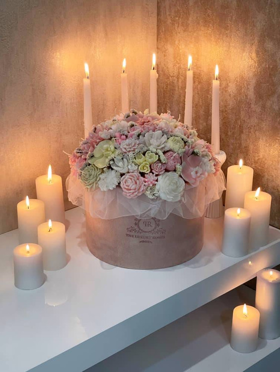 باکس شمع گل