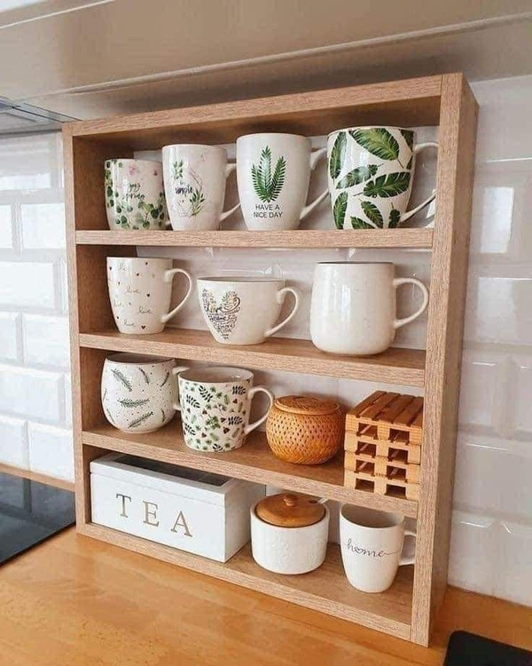 استند رومیزی جای ماگ و ادویه چوبی کانو وود | Mug & Spice Rack مدرن