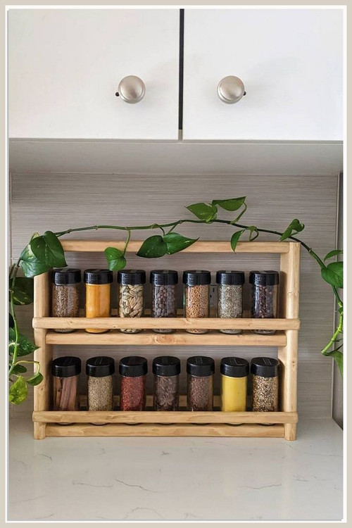 استند رومیزی جا ادویه چوبی کانو وود طراحی مدرن