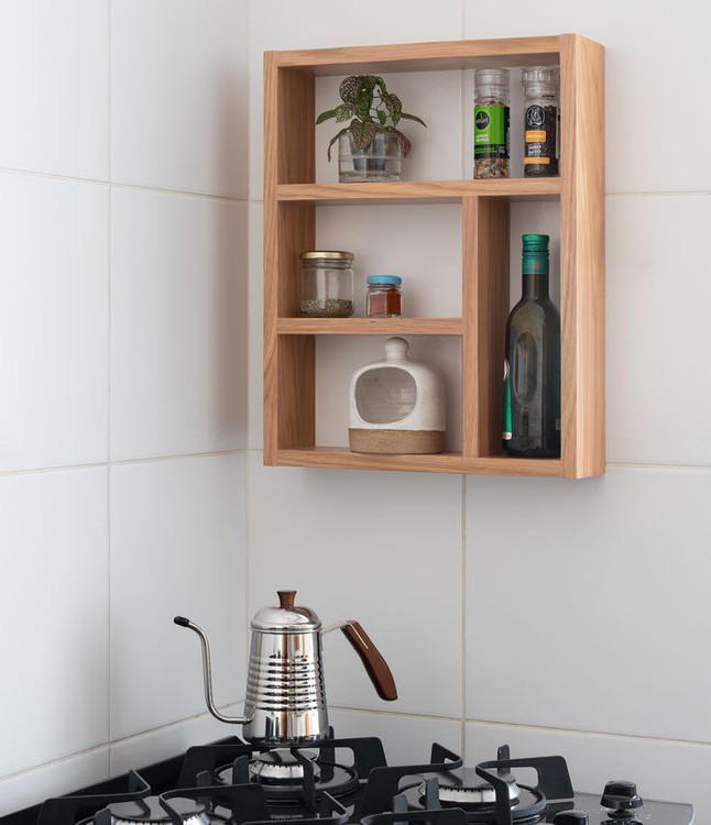 شلف دیواری آشپزخانه چوبی کانو وود | Kitchen Wall Shelf روستیک